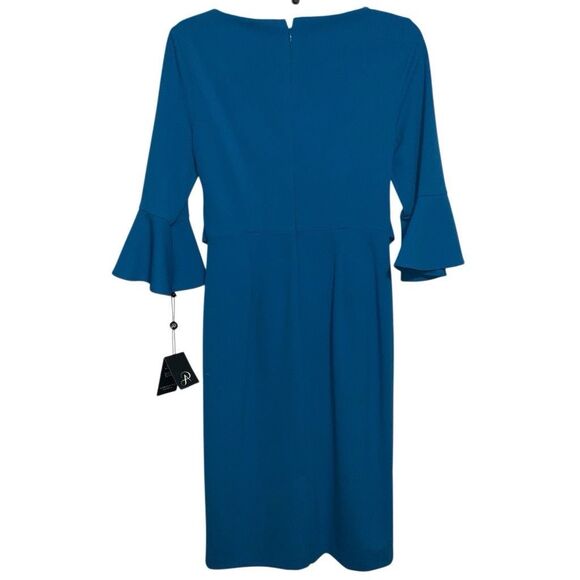 Adrianna Papell Blue Bell Sleeve Tie Front Dress size 4 NWT - Picture 3 of 6